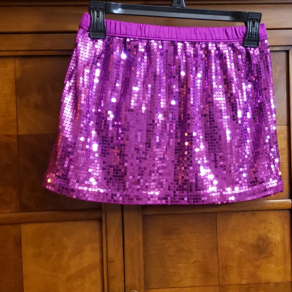 CHEROKEE PINK GLITTER GIRL SKIRT SIZE 10/12 - Picture 1 of 6